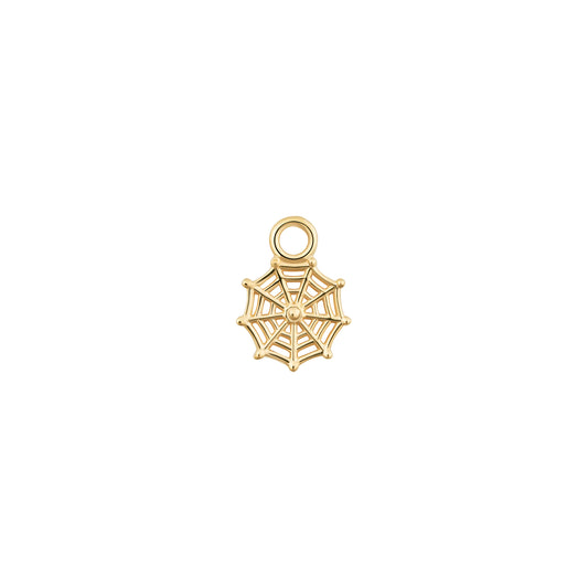 Gold Spiderweb Charm