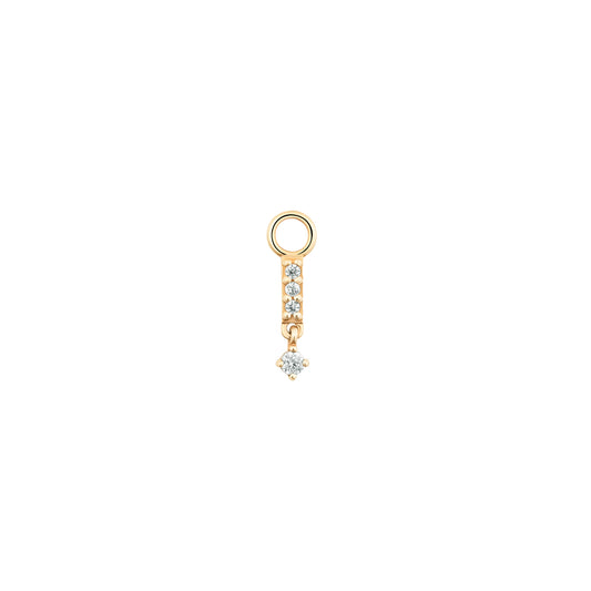 Gold Bar Charm w/ Dangle